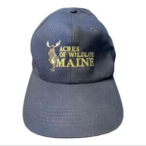 Vintage Maine acres of wildlife camping moose snapback hat cap! Dad hat!